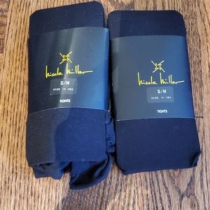 Nicole Miller opaque tights size s/m